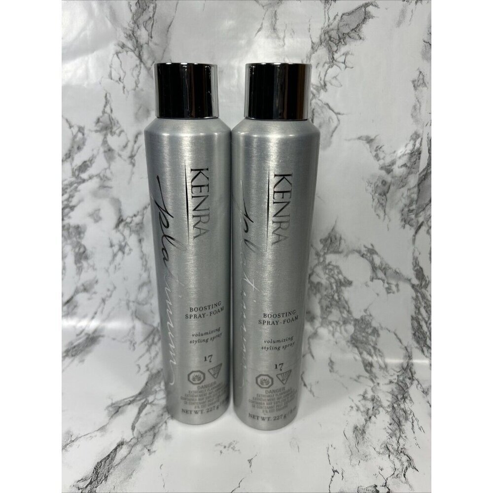 Two Kenra Platinum Boosting Spray Foam 17 8 oz. Hair mouse E1